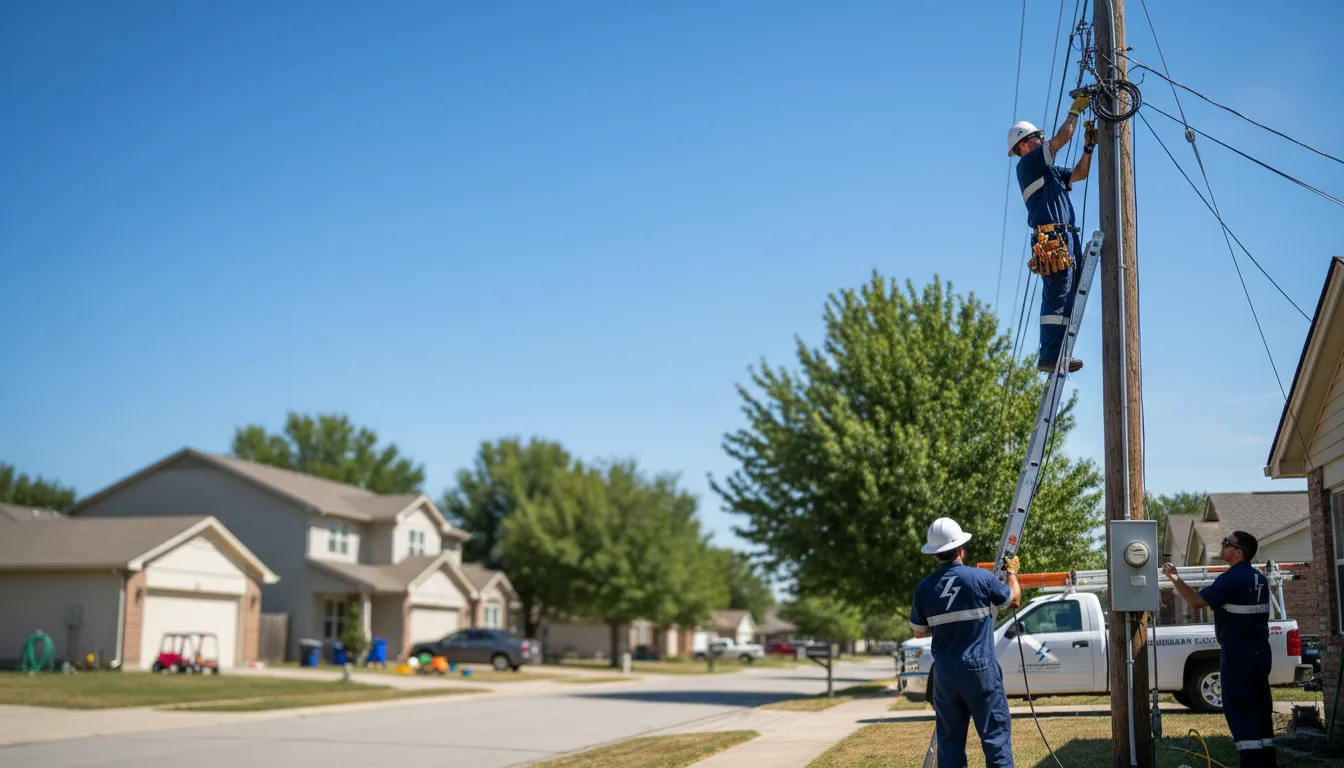 Residential electrician providing installation services in Bluff Springs, IL